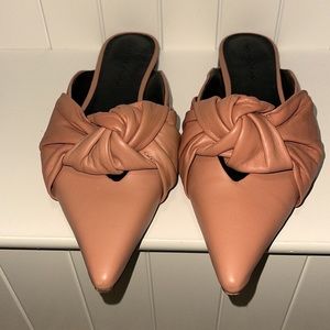 Rebecca Minkoff Pointed Toe Ballet Pink Mule Slides